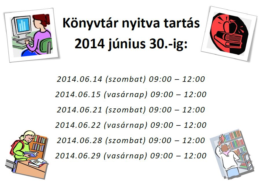 június nyitvatartás