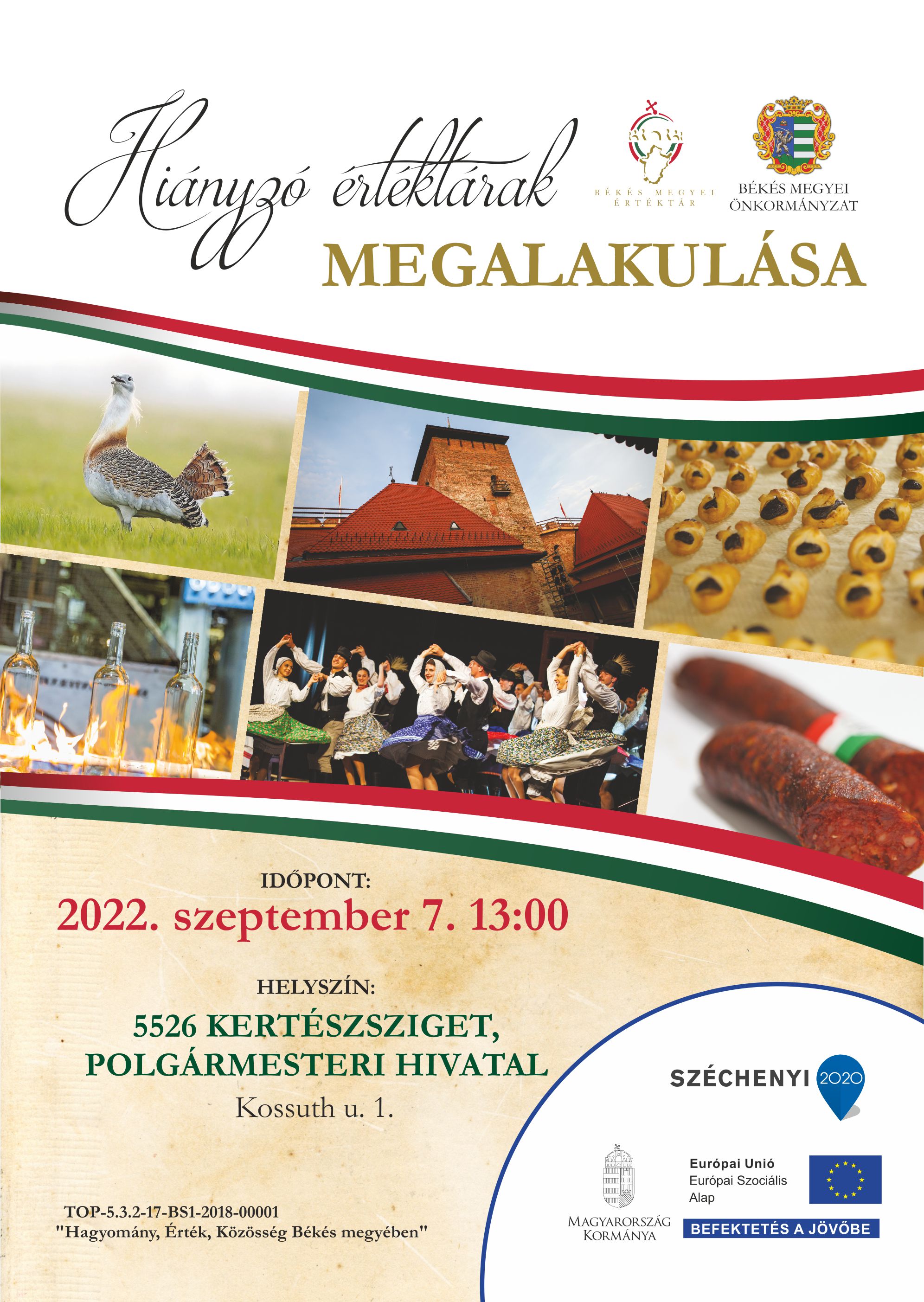 Értéktár kiállítás plakát Kertészsziget
